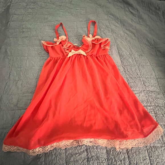 Victoria’s Secret Vintage Babydoll lace coral/pink nightie size medium - Picture 1 of 4